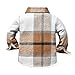 Moyikiss Studio Toddler Baby Boys Girls Outfits Plaid Flannel Long Sleeve Shirts Button Down T-Shirt Tops(Khaki,90/18-24 Months)