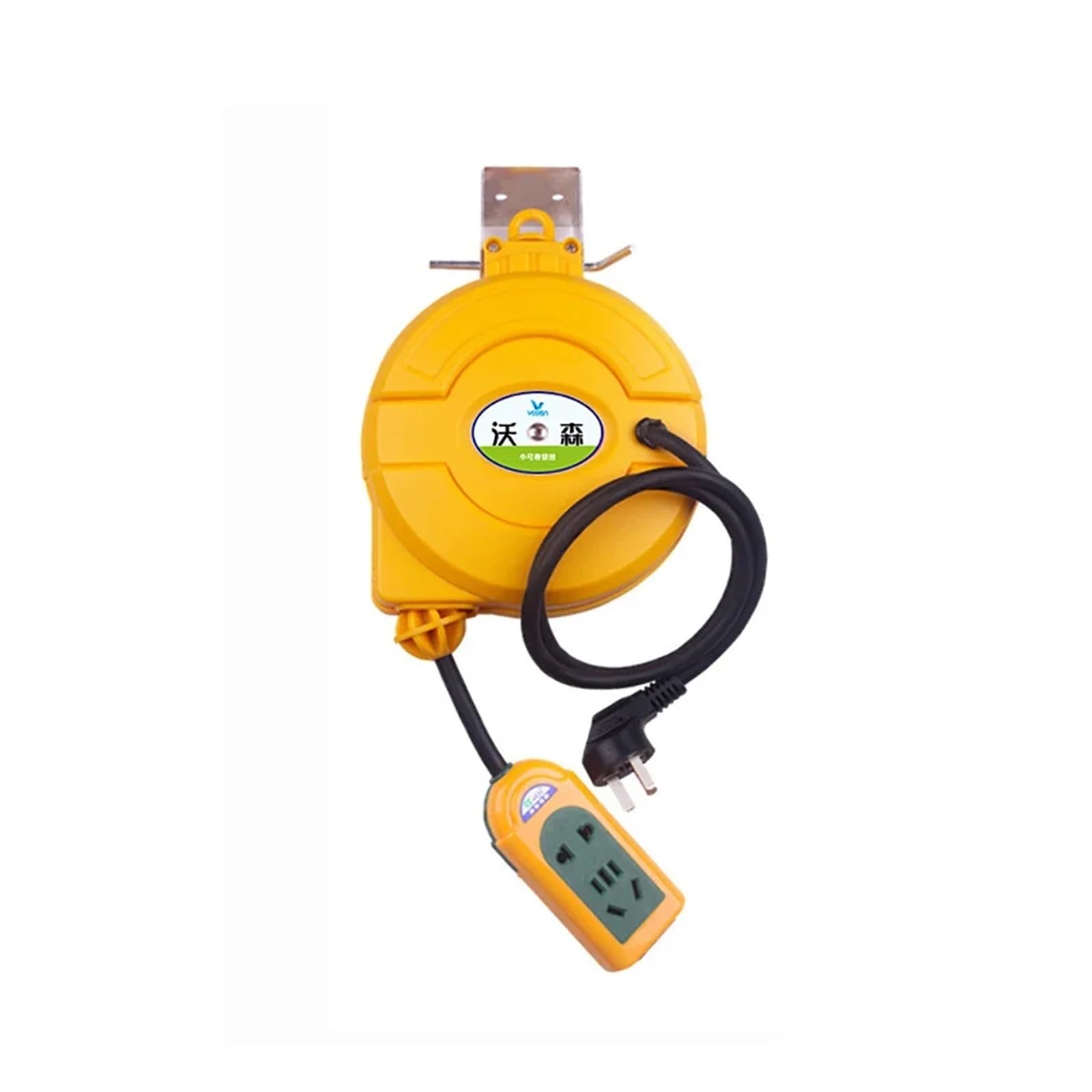 Enrollador de Cable, Carrete de Cable eléctrico retráctil automático de 5 m, Barril de Cable retráctil, Carrete de Cable eléctrico, Carrete de Manguera de Potencia de 3000 W(2x1x6m 2000W)