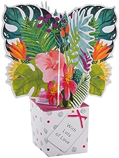 Hallmark Pop Up Mother's Day Card - 3D Tropical Flowers Design