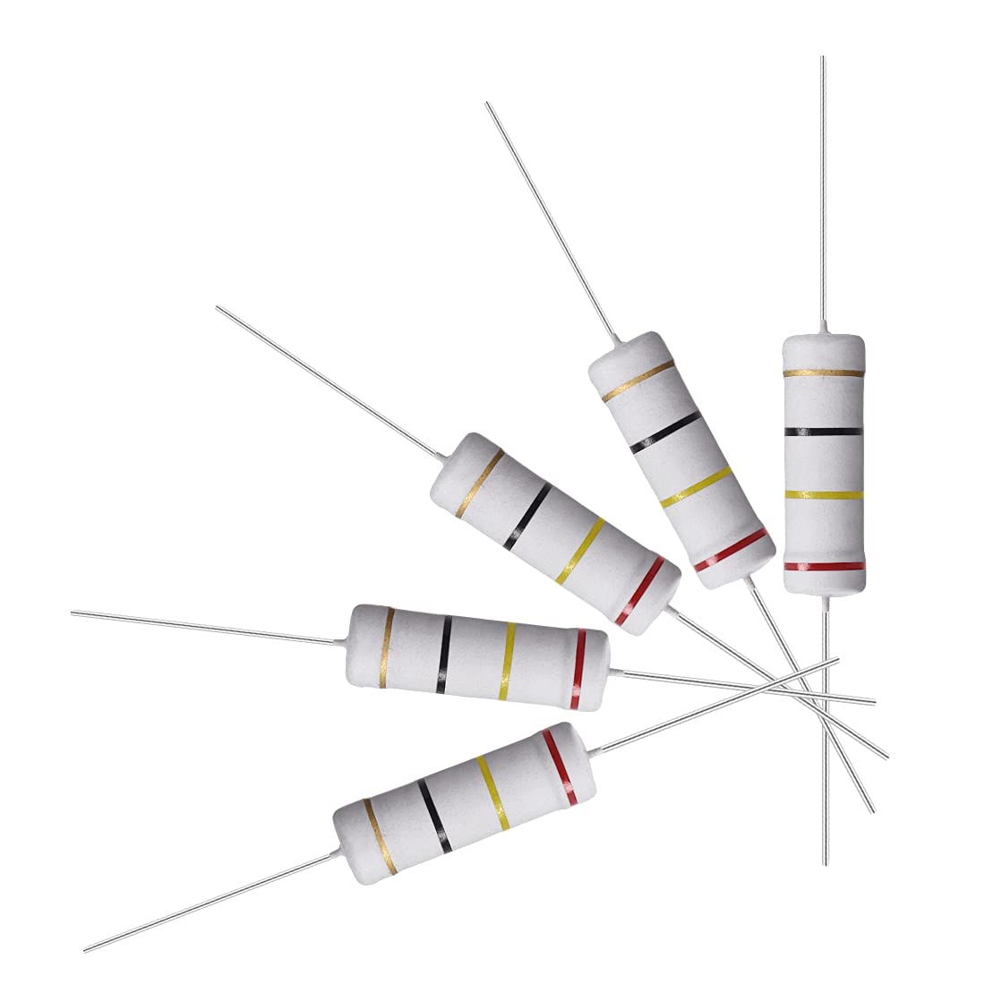 10x Metalloxid-Widerstand 5W 24 Ohm ±5% – Axial, Für Hohe Temperaturen