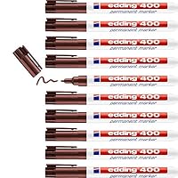 Produktbild von 10x Edding 404 Permanentmarker Schwarz – Wasserfest & Schnelltrocknend Für Jeden Tag