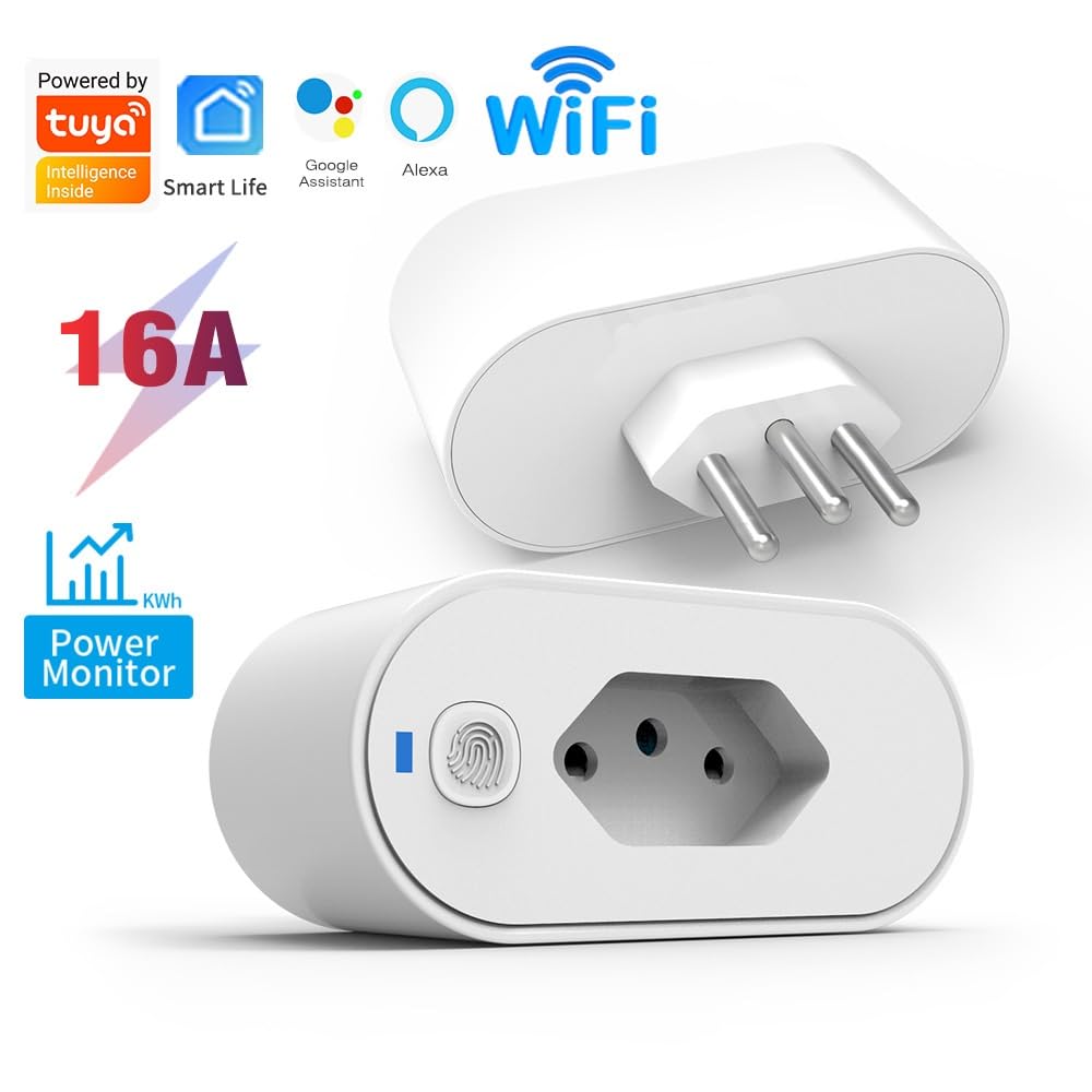 WiFi Smart Plug Outlet Compatible with Alexa Automate APP Voice Control Timer Voltage Measurement Function No Hub Required — view 2