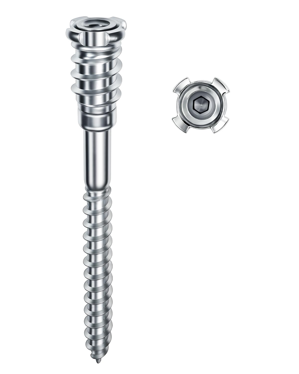 Photo 1 of 100 20161 Topstar Fasteners Adjustable Shim Screws 1/4"–3/8" x 3-1/8", Star Drive, Shim-Free Installation for Wooden Doors Windows & Cabinets, Compatible with GRK & U2 Crown Bit, Include Crown Bit