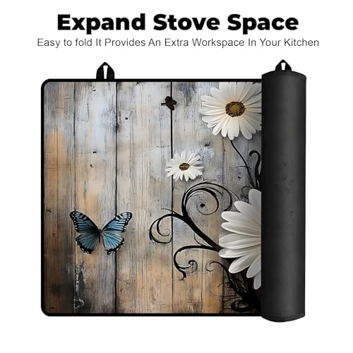 Image of Stove Top Cover for Glass Electric Stove (Daisy, 30 inch x 21 inch)