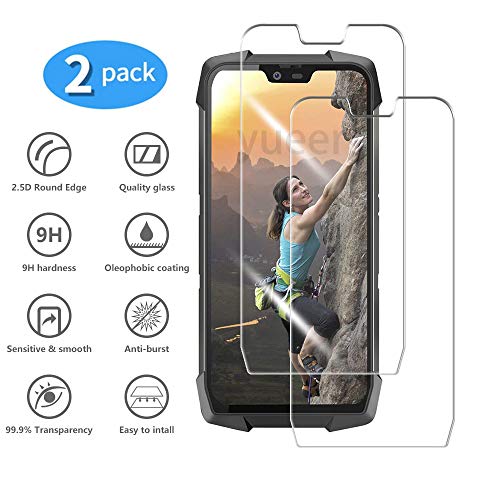 yueer [2 Pack Blackview BV9700 Pro Verre Trempé,[sans Bulles] [Dureté 9H] [Anti Rayures] [Haut Définition] pour Protection écran Blackview BV9700 Pro.
