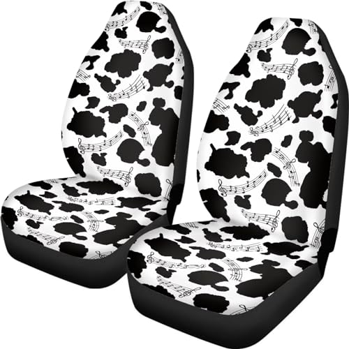 Housses de siège de voiture avant vache et musique 52x138cm pour auto
