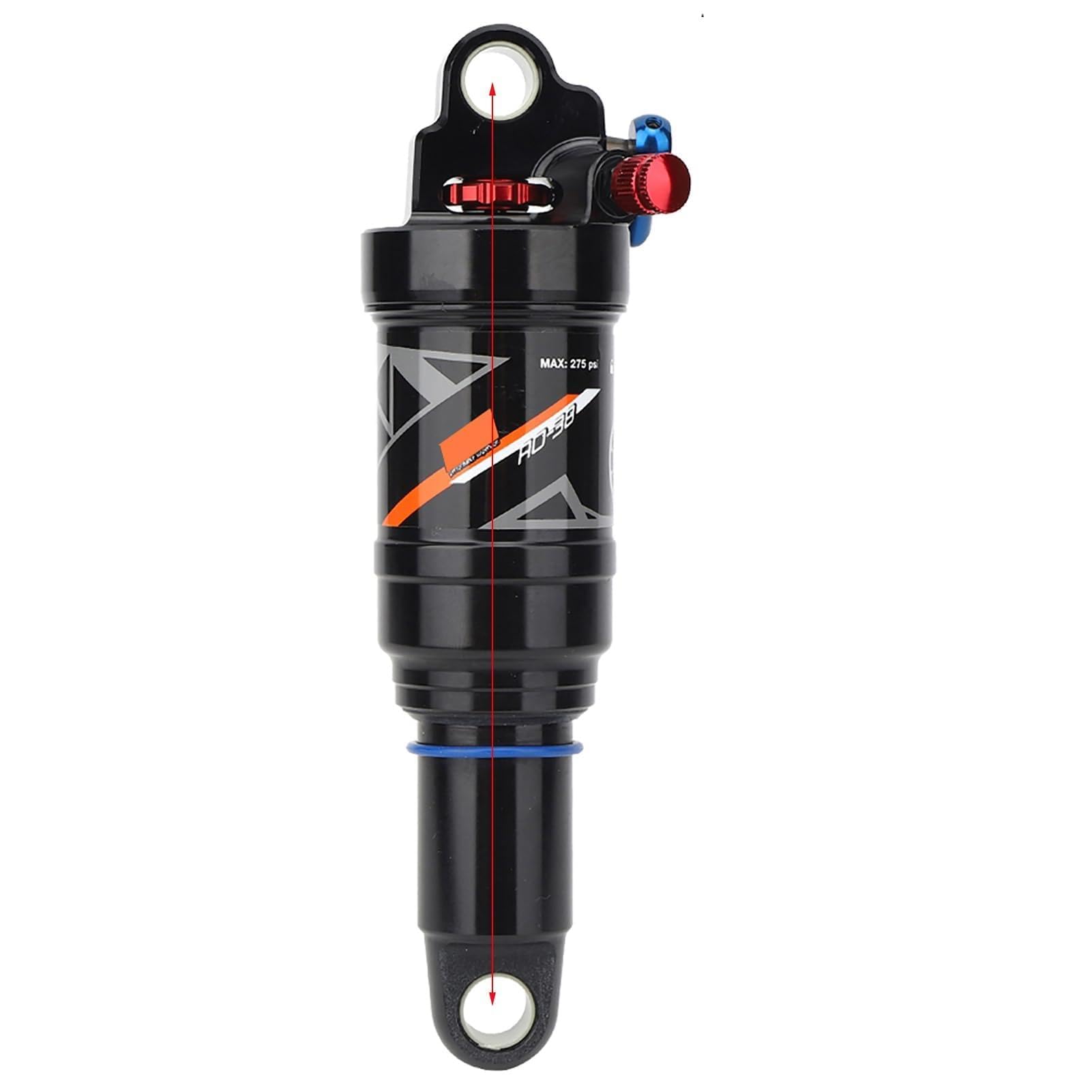 Mountain Bike Air Rear Shock, 3 System Air Rear Shock Rebound Body/Remote Lock Out/Compression Pressure Body 165mm 190mm 200mm (165MM)