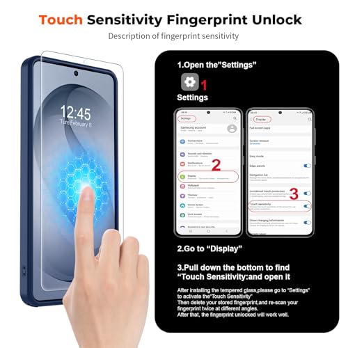 Image of SUPFINE Magnetic for Samsung Galaxy S26 Ultra Case with Screen Protector, (Built-in Magnets) (Military Grade Drop Protection) Slim Translucent Shockproof Phone Case,Sapphire Blue