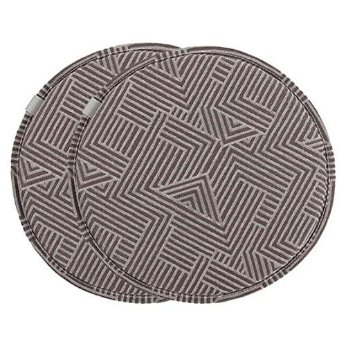 SWD TWTH Lot de 2 coussins ronds antidérapants pour chaise de salle à manger, jardin, terrasse, cuisine, bar (30 x 30 cm, gris b) Cover
