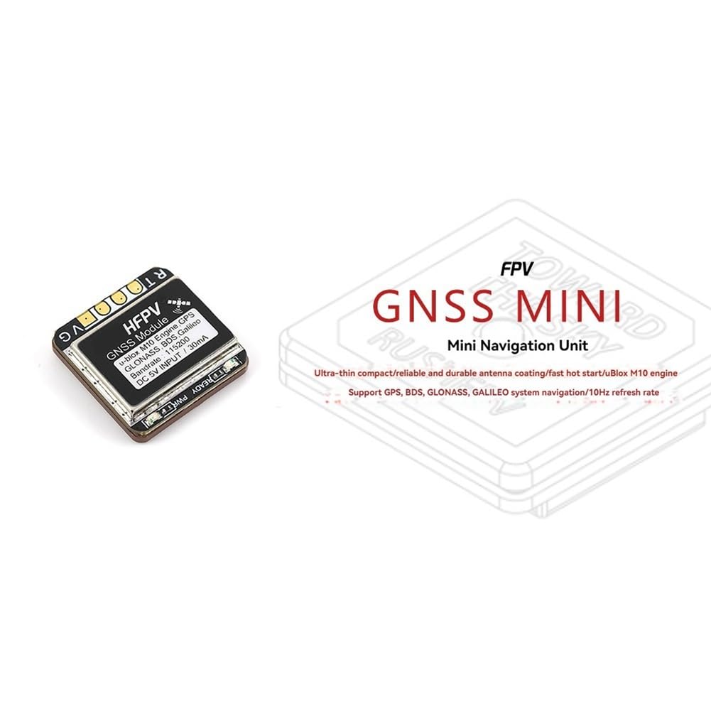 Module GNSS Mini M10 GPS UBX NMEA Double Protocole 10Hz avec Antenne en Céramique Intégrée pour Avion RC FPV Longue Portée
