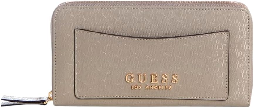 GUESS Factory Women's Kiran Logo Shine Medium Zip-Around Wallet