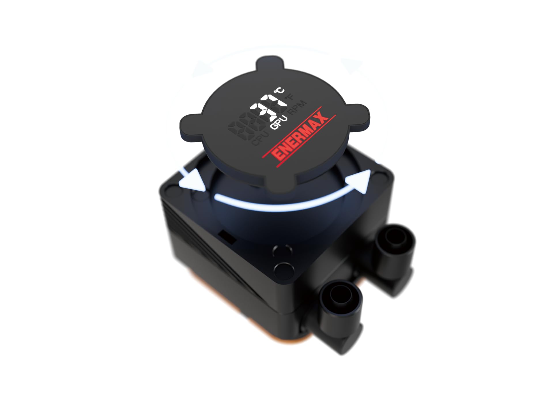 ENERMAX AQUAFUSION II 240 mm ARGB AIO CPU, Dual Chamber|TDP 350W+|Intel LGA 1851/1700/115x/2066|AMD AM5/AM4 |Display digitale |2 ventole SquA RGB ADV 120 PWM |ELC-AQFS240-SQA