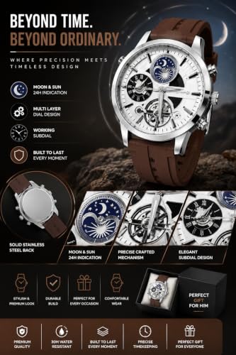 Generic Analog Wrist Watch for Men White - Image 3