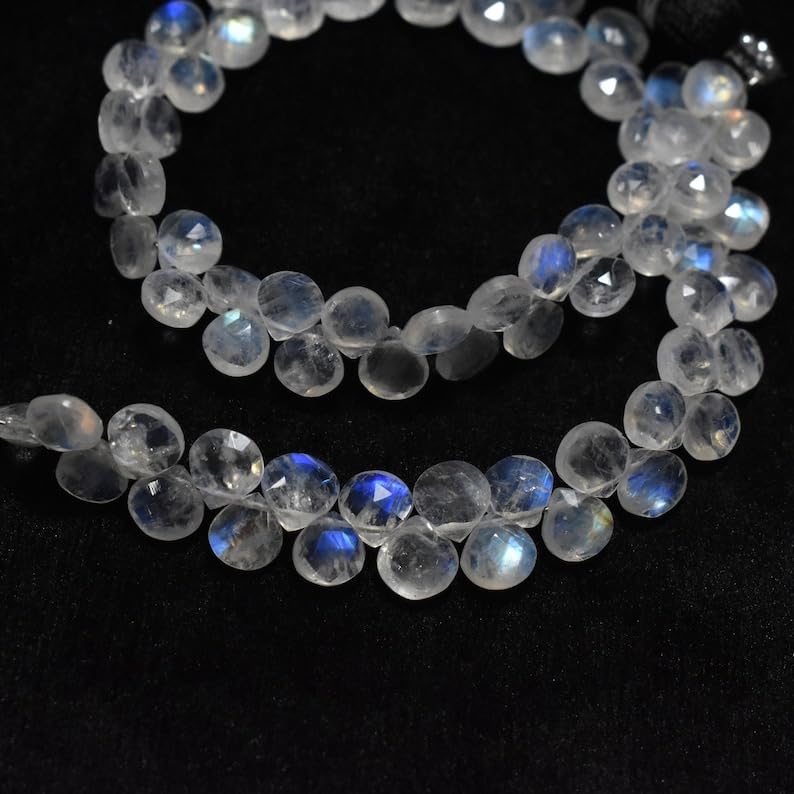 Pierre de lune naturelle perles facettées pour vos bijoux d'été