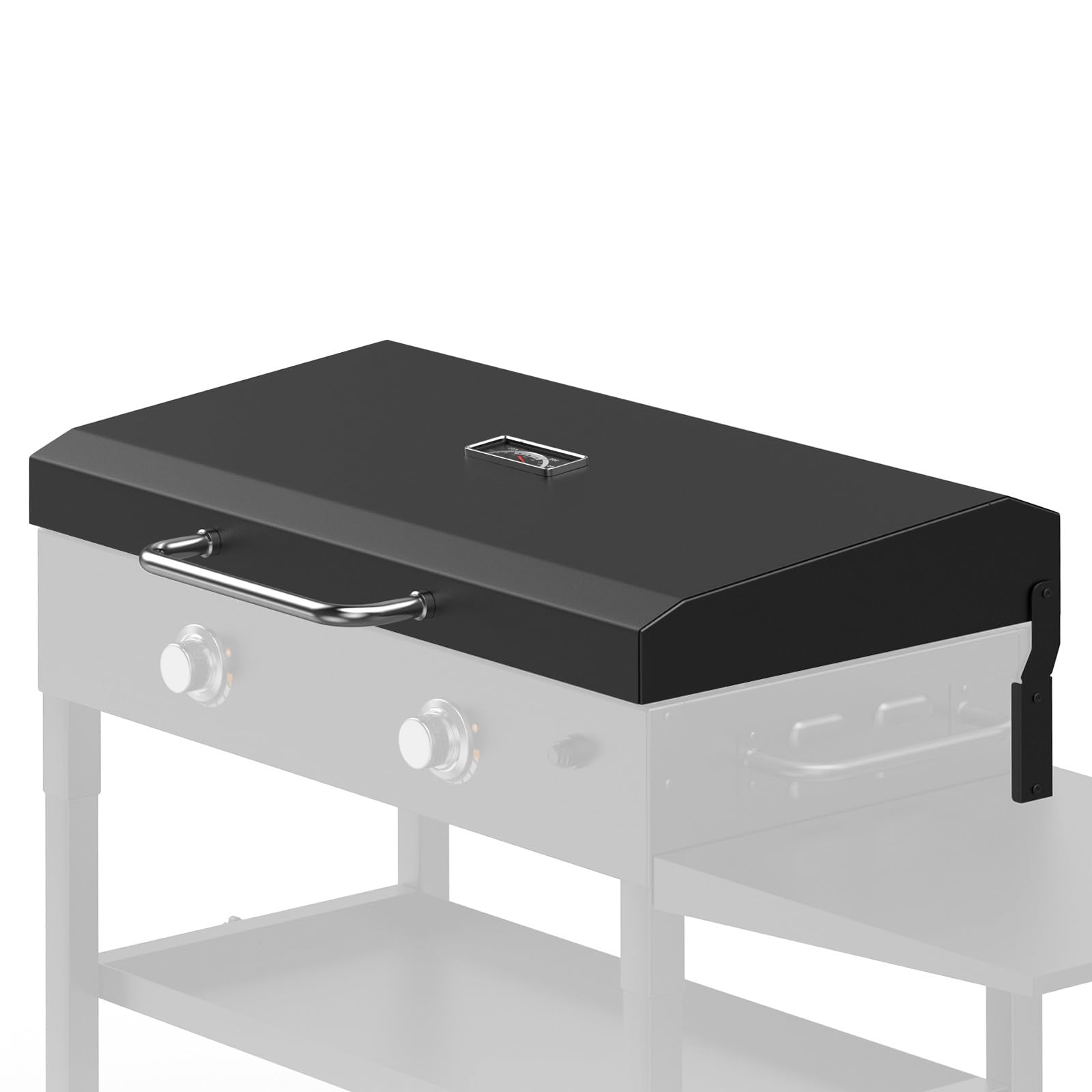 SafBbcue 28 Inch Griddle Hinged Lid for 28" Blackstone Top Griddle Accessories Griddle Hard Cover Hood with Thermometer Fits Blackstone 1517 1803 1839 1853 Grill