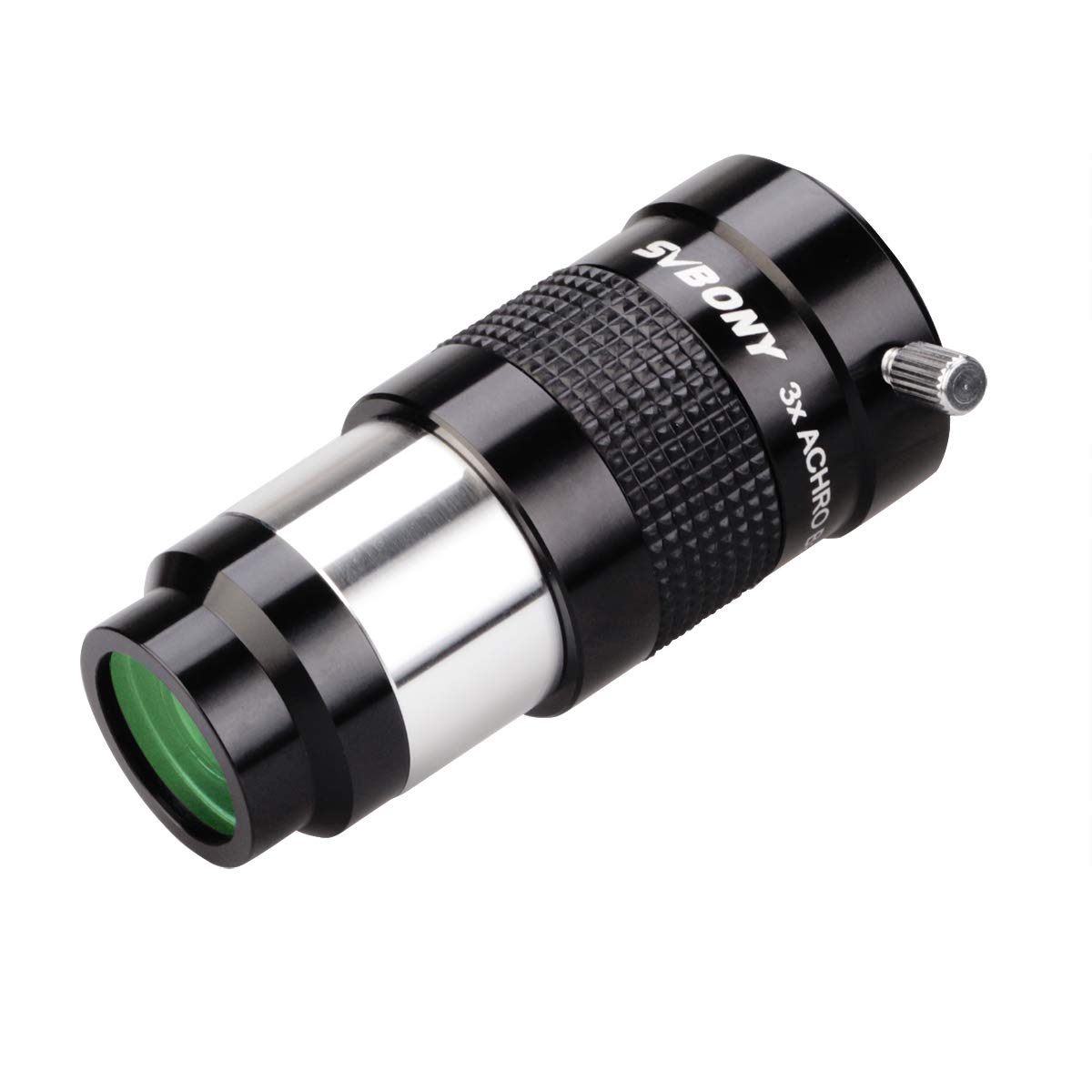 Svbony Barlow Lentille, 3X Barlow 1,25 Pouces Lentille de Télescope en Métal Compact Entièrement Multicouche Double Grossissement Accessoires Astronomiques pour l'Observation Planétaire de la Lune