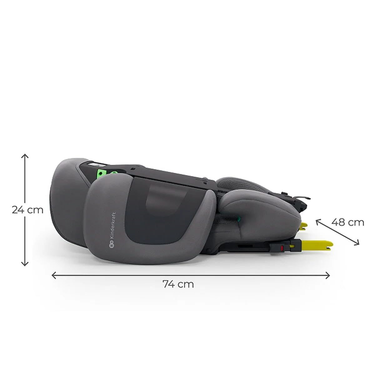 Kinderkraft XPAND 2 PRO i-Size fotelik dziecięcy 100-150 cm, z ISOFIX lub pasem samochodowym, regulacja wysokości i szerokości (DUO EXPAND), zagłówek H-GUARD+, ochrona przed uderzeniem bocznym SPS