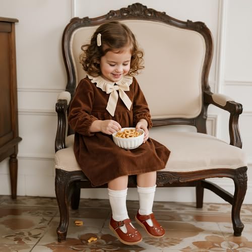 Toddler Girl Mary Jane Dress Shoes Wide Ballet Flats for Girls Party School Shoe2