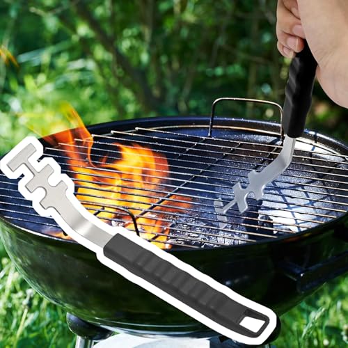 Ahaimy 2 Stück Hitzebeständige Grillrostheber,Grillrost Heber, Grillrostheber Anti-Verbrühung, Grillzubehör Für Gusseisen- Und Edelstahlroste, Universelles Grillwerkzeug, Fur BBQ Und Camping