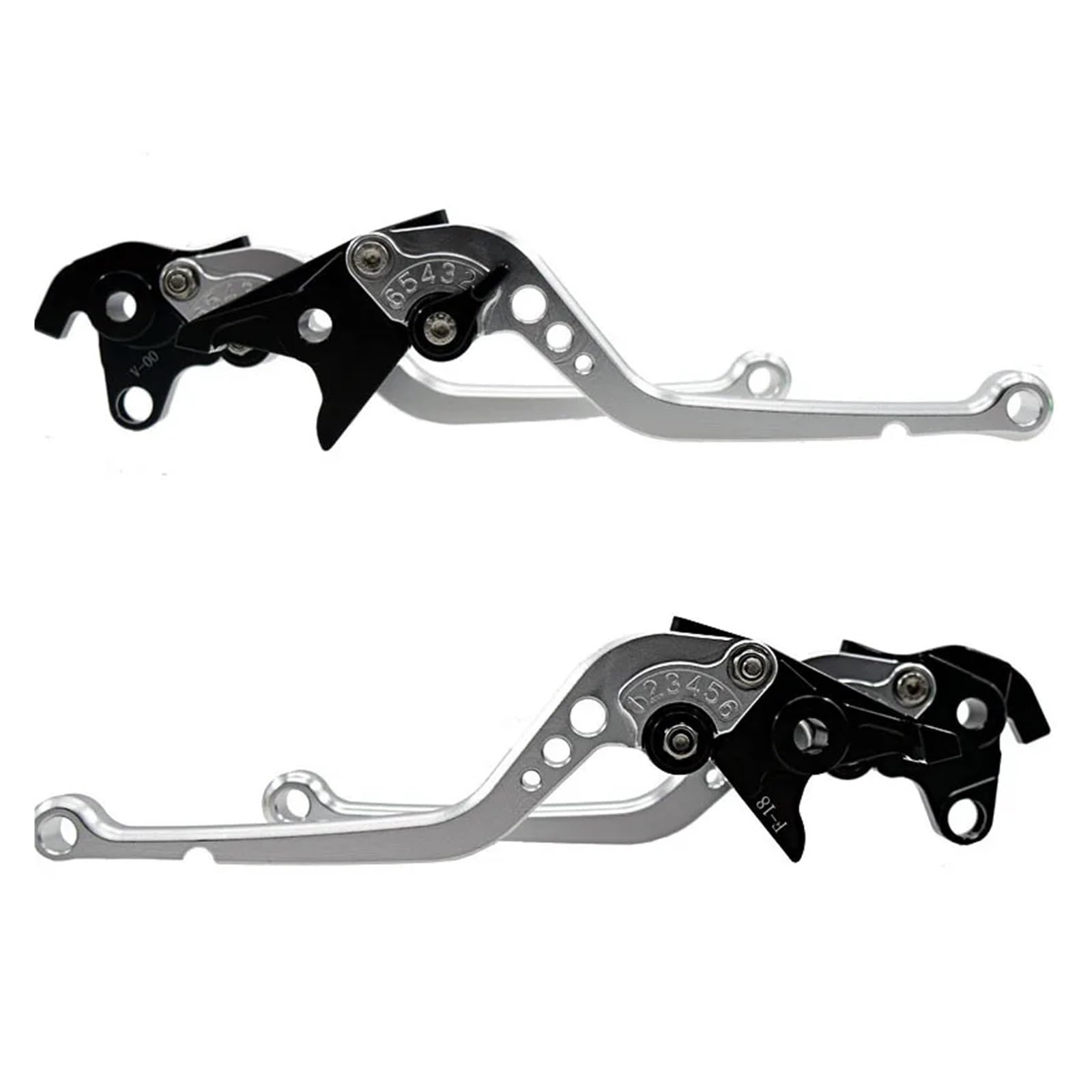 Ywqjiopm Long Silver Motorcycle Brake Clutch Lever Short&Long For Hayabusa Gsx1300r 1999-2007 Gsx1400 2001 2002-2007 Motorcycle Adjustable Brake Clutch Levers