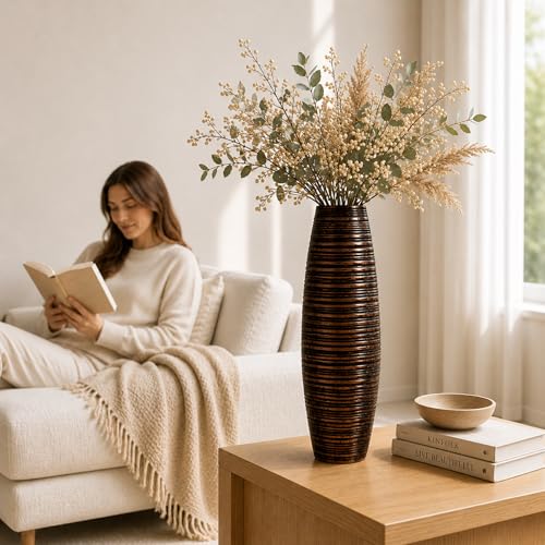 Image of Leewadee Decorative Vase 13 inches Polyresin for Sideboard & Table