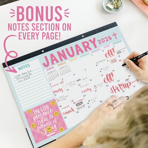 Image of Hadley Designs Large Teacher Desk Calendar 2026-2027 - Desktop Calendar 2026, 18-Month Academic Desk Calendars for School, Home & Office, Cute Classroom Must Haves, Back to School Teacher Gifts