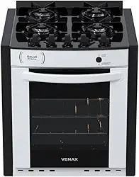 Fogao A Gas De Embutir Gaudi Prisma Vitreo Bl 4q Branco Gas Glp