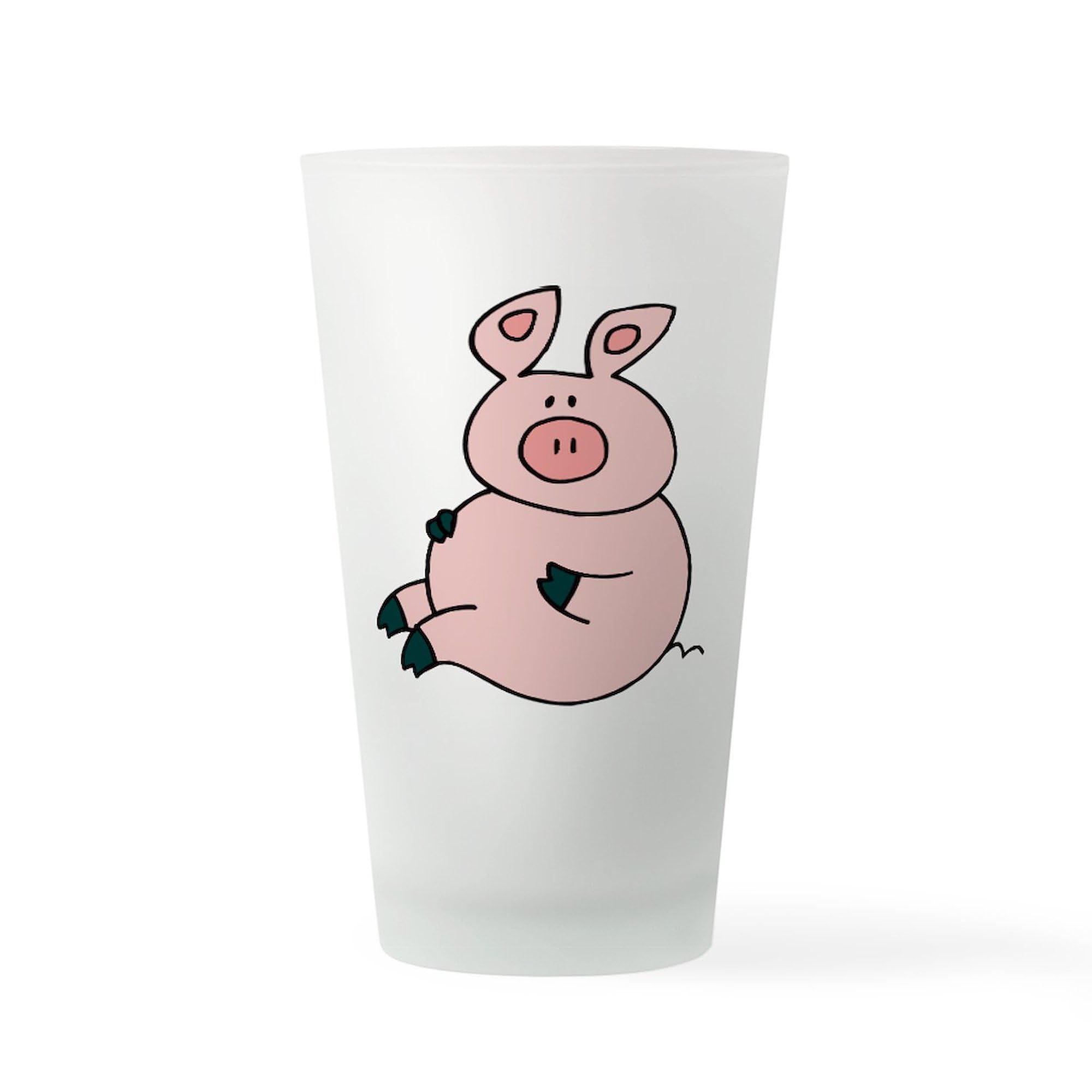 CafePress Cute Pig Pint Glass Pint Glass, 16 oz. Drinking Glass