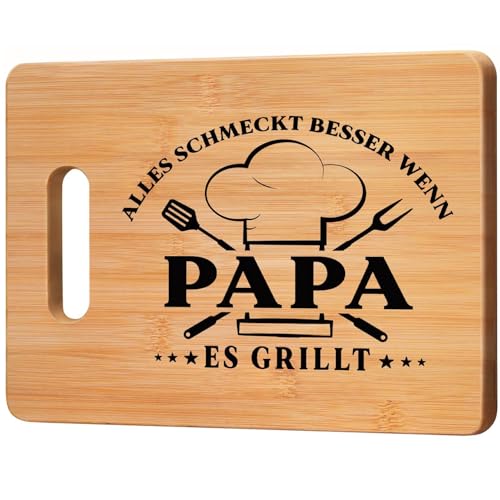 Geschenk für Papa, UV Bedrucktes Bambus Schneidebrett, Vater Papa Geschenk von Tochter Sohn zum Geburtstag Vatertag Weihnachten 1