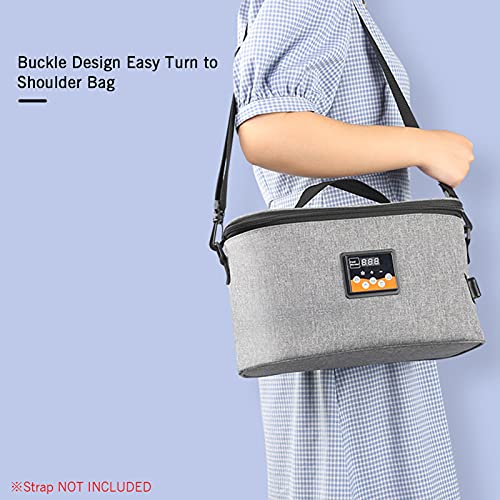 Draagbare oven, 12 V, auto-voedselverwarmer, persoonlijke mini-oven met digitaal display, temperatuurinstelling, 8 liter, elektrische autoverwarming, lunchbox voor wegtrip, camping, picknick, onderweg, kantoorwerk - Afbeelding 8