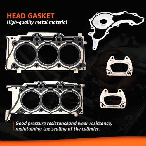 Image of 3.6 Head Gasket Set w /Bolts 2011-2016 for Jeep Grand Cherokee Wrangler, 2011-2020 for Dodge Avenger Challenger Charger Journey for Chrysler 200 300 Ram 1500 2500 3.6L Pentastar V6 HS26541PT ES72467