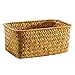 Yardwe Kosz Do Przechowywania Wodorostów Weave Sundries Basket Desktop Snack Canister Pleciony Makijaż Organizator Do Home Hotel Office Supplies L