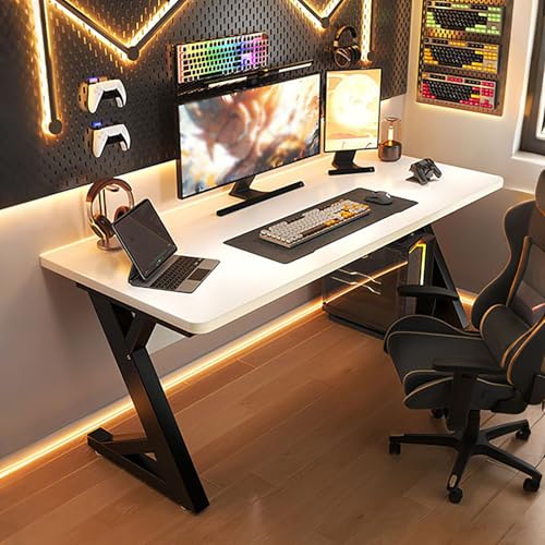 TRAGLO �p�\�R���f�X�N �ؐ� �Q�[�~���O�f�X�N Z���^�̒Y�f�|���̋r ���_���f�U�C�� PC�f�X�N ��Ɗ� �����\�ȋr�p�b�h�t�� �ω׏d300kg �׋��� �I�t�B�X�f�X�N �g���ȒP �ݑ�Ζ� �����[�g���[�N�p(�z���C�g�{���t���[��,160x50x75