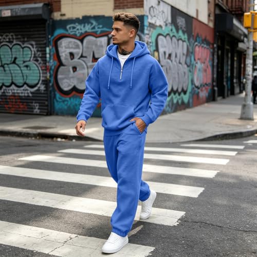Men Sweatsuits Sets 2 Piece Set Oversized Ligh Weight Work Out Jogging Sets - image 4