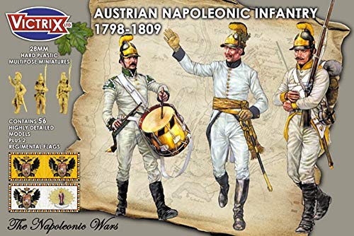 Victrix VX0012 - Infantería Napoleónica Austríaca 1798-09 - 56 Caja de Figuras Set - Miniaturas de Plástico 28mm Napoleónicas
