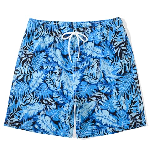 MADHERO Mens Swim Trunks Vintage Floral Quick Dry Beach Shorts Bathing Suit with Mesh Lining2