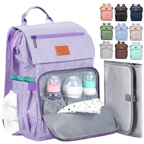 Image of PILLANI Baby Diaper Bag Backpack - Large Bag for Boys & Girls, Waterproof Diaper Backpack - Travel Diaper Bags w/Changing Pad, Baby Registry Search & Shower Gifts - Essentials Must Haves Newborn Stuff