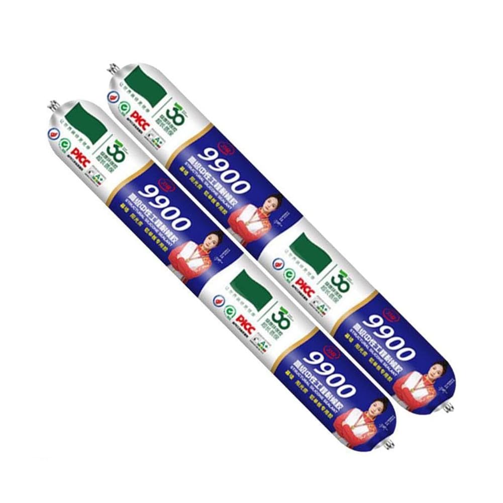 9900 Silicon Waterproof Sealant, 2PCS Permanent Solution for Roof & Wall Cracks, Outdoor Waterproof Silicone Caulk Heat Resistant, Water Proof Exterior Sealants Tear and Stretch Resistance