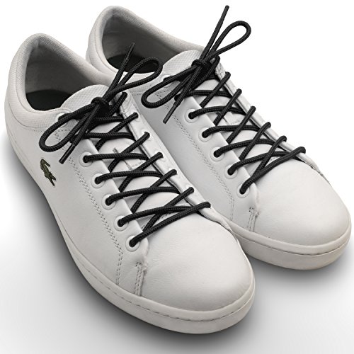 Miscly 3 Pairs Round Shoe Laces For Shoes, Sneakers & Boots (45″ (114 Cm), Black) #TOP2