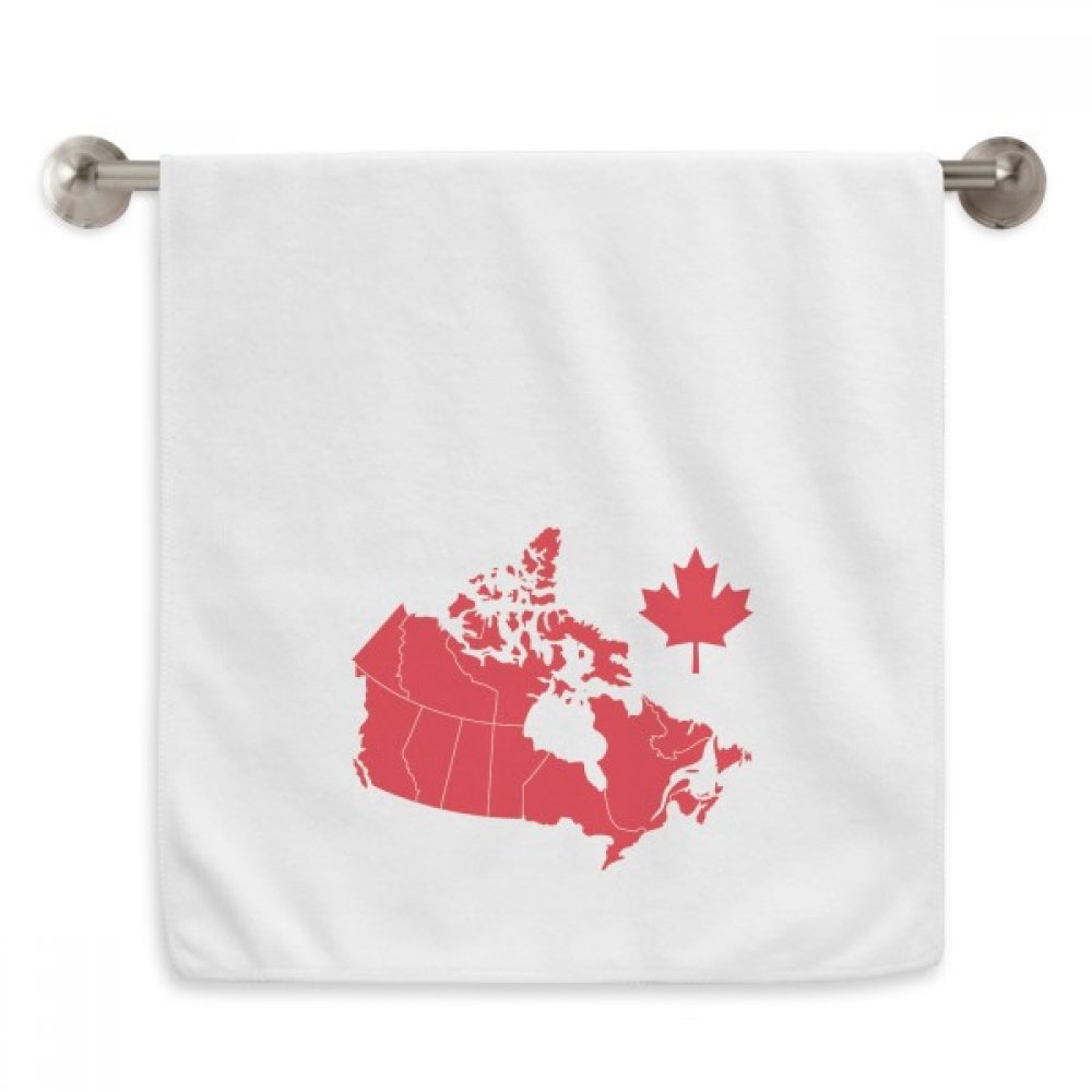 Serviette feuille d'érable rouge Canada blanche, cadeau souvenir idéal