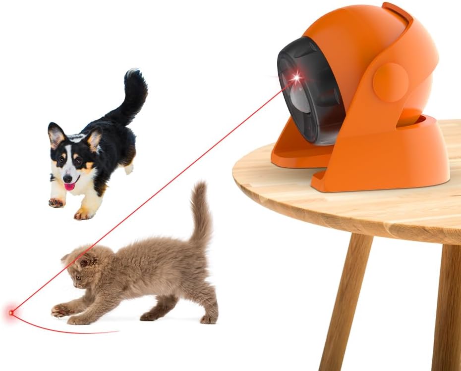 2 in 1 Motion Activated and Automatic Cat Laser Toys, Interactive Cat Toys Built-in Real Motion Sensor, Multi-Angle Adjustable Rechargeable Pet Toys for Indoor Cats Kittens and Dogs
