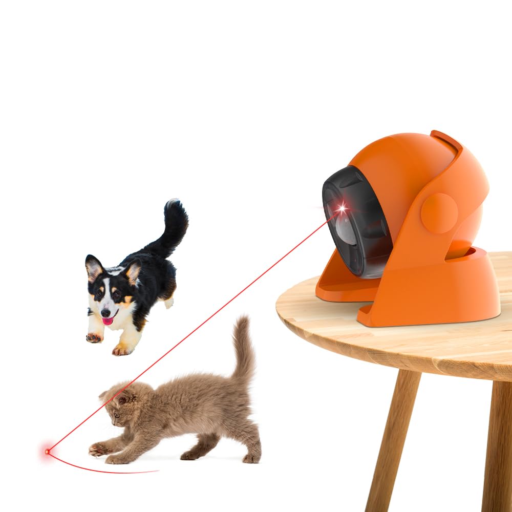Mdupw 2 in 1 Motion Activated and Automatic Cat Laser Toys, Interactive Cat Toys Built-in Real Motion Sensor, Multi-Angle Adjustable Rechargeable Pet Toys for Indoor Cats Kittens and Dogs
