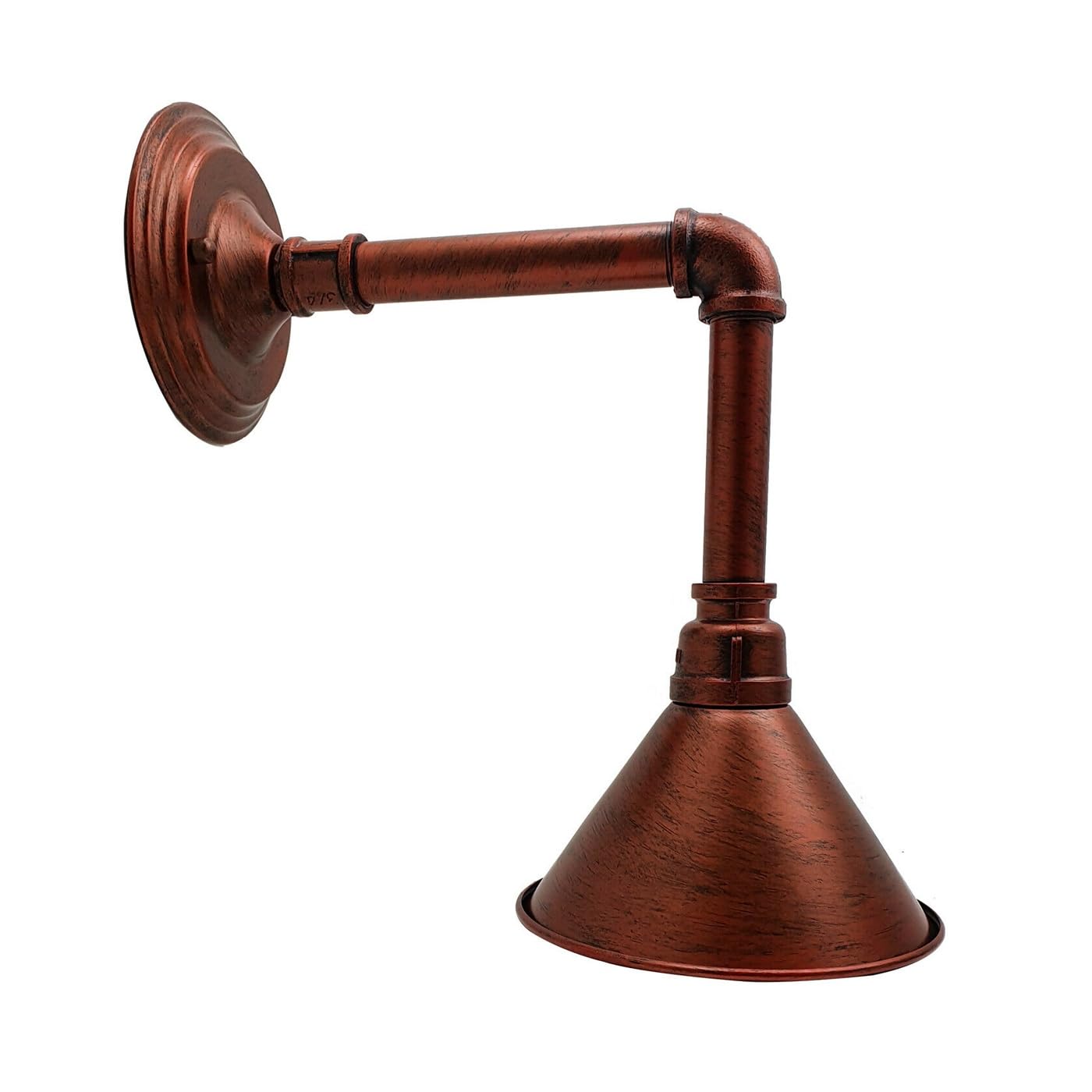 DC VOLTAGE Steampunk Wall Sconce E27 Rustic Red Metal 20cm Height Creative Vintage Wall Mounted Lighting Without Bulb for Living Room Kitchen Bathroom Bar Restaurants Coffee Shop — image 1