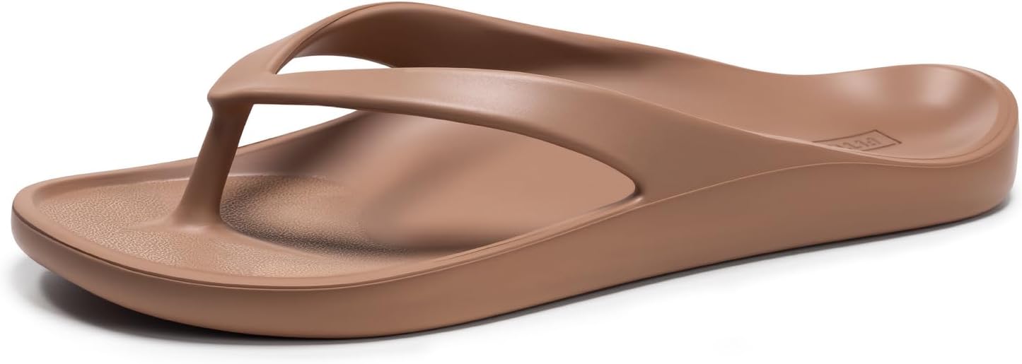 FITORY EVA Flip Flops for Women and Men with Arch Support, Unisex Slip on Summer Thong Sandals, Lightweight and Comfortable Shoes for Beach, Shower, Pool and Casual Walking Size 6-15