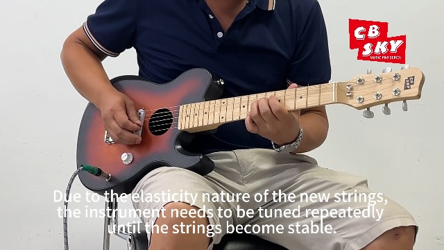 CB SKY 30 Inch Kids Acoustic Electric Guitar Beginner Kit
