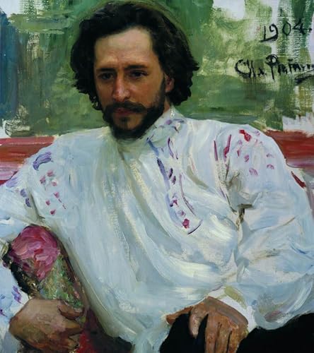 Tableaux sur toile moderne mur art portrait de l'écrivain Leonid Andreev 60x90