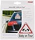 reer 80210 Autoschild Baby on Tour, weiß/rot + schwarz bedruckt