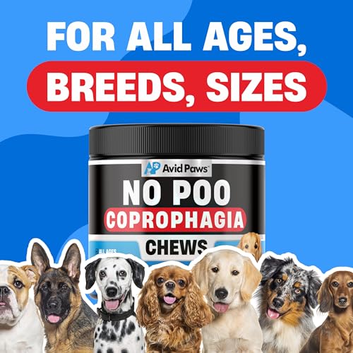 No Poo Chews for Dogs – Coprophagia Deterrent for Dogs – Stop Eating Poop for Dogs – Dog Poop Eating Deterrent – Forbid Stool Eating Deterrent for Dogs with Probiotics & Enzymes for Digestive Health No Poo Chews for Dogs – Coprophagia Deterrent for Dogs – Stop Eating Poop for Dogs – Dog Poop Eating Deterrent – Forbid Stool Eating Deterrent for Dogs with Probiotics & Enzymes for Digestive Health