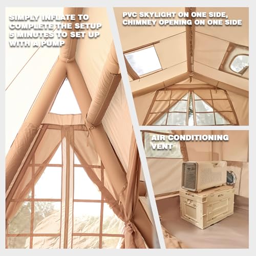 Carpa Inflable para Camping para 8 Personas Color Beige miniatura 5