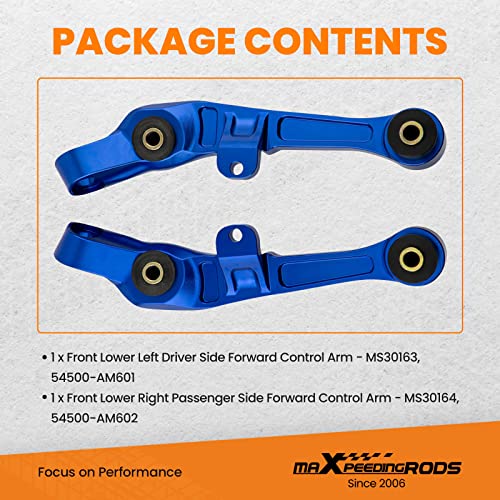 Maxpeedingrods Front Lower Control Arms For Nissan 350Z Z33 2003-2009, For Infiniti G35 Sedan Coupe Rwd/2Wd 2003-2007, Blue #TOP3